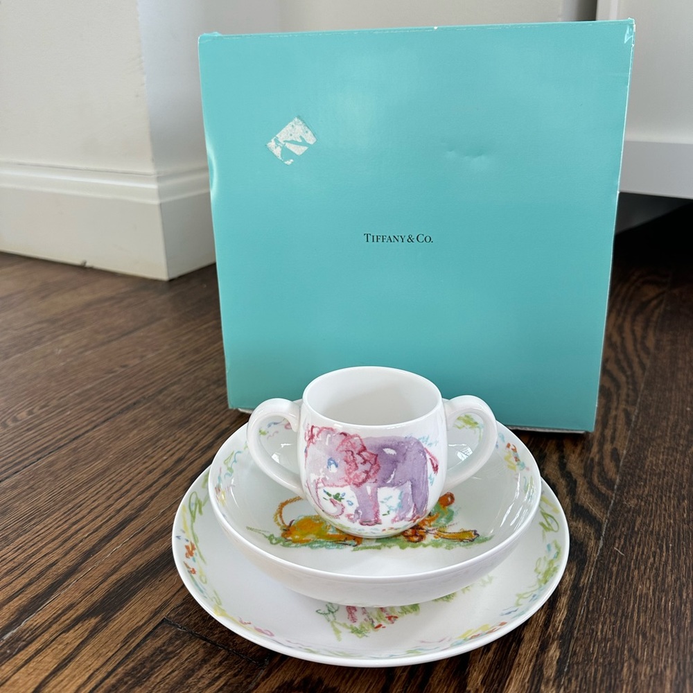 Tiffany & Co. Baby China set of 3, Tiffany Jungle